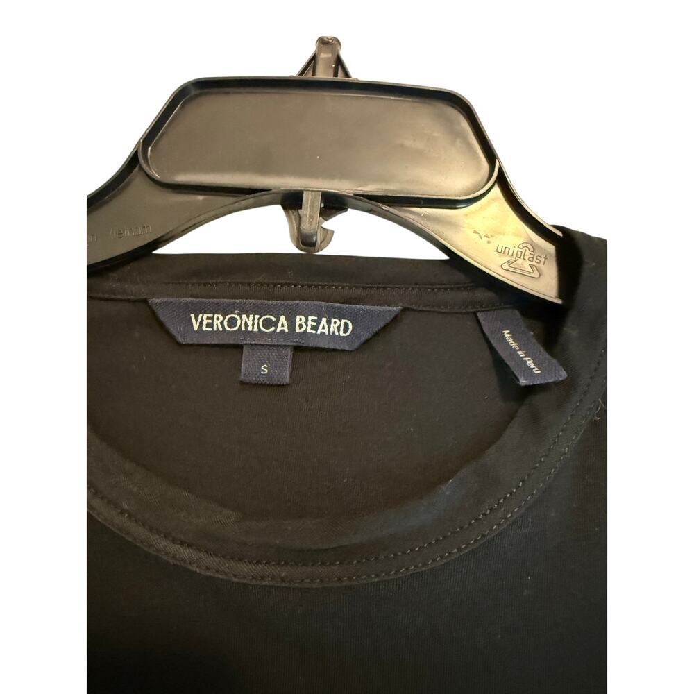 Veronica Beard Black Puff Sleeve Basic Classic Te… - image 2